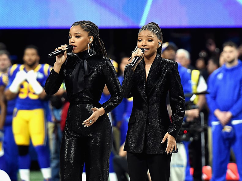 Chloe x Halle Wearing Styland at the Super Bowl LIII Pregame