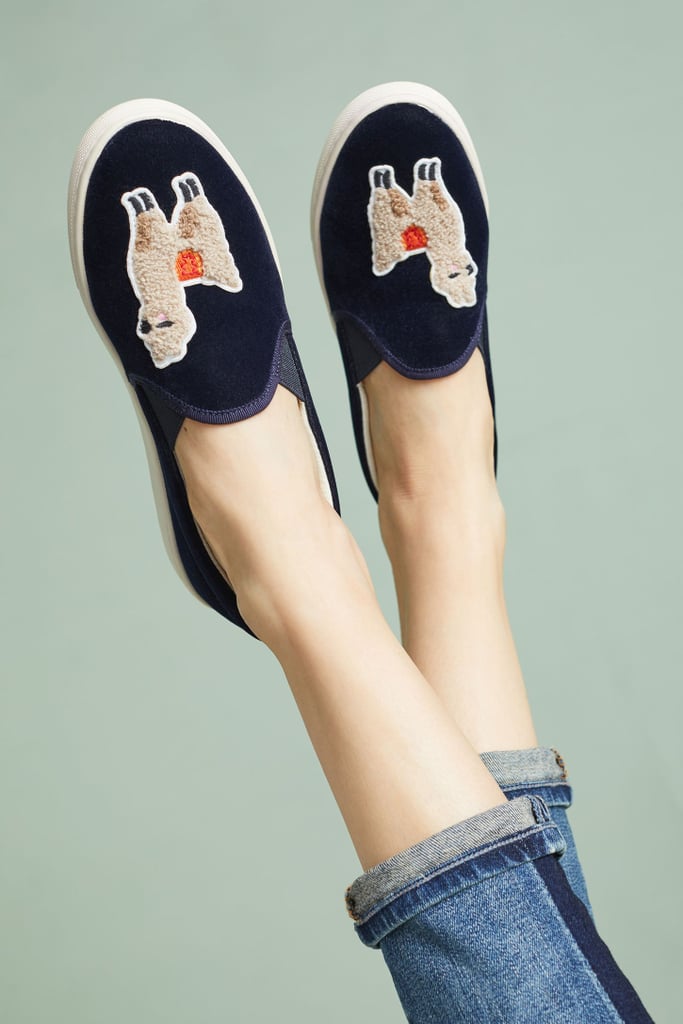 Soludos' Velvet Llama Sneakers ($118) come with a cute critter for each foot.