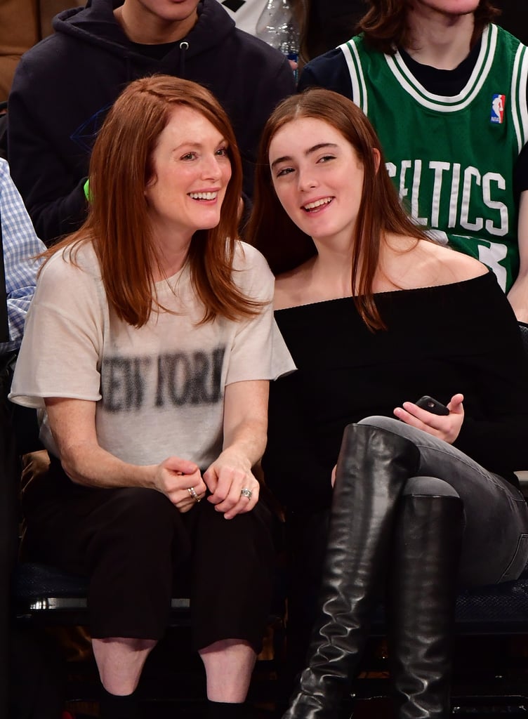 Julianne Moore and Daughter at NY Knicks Game Dec. 2016