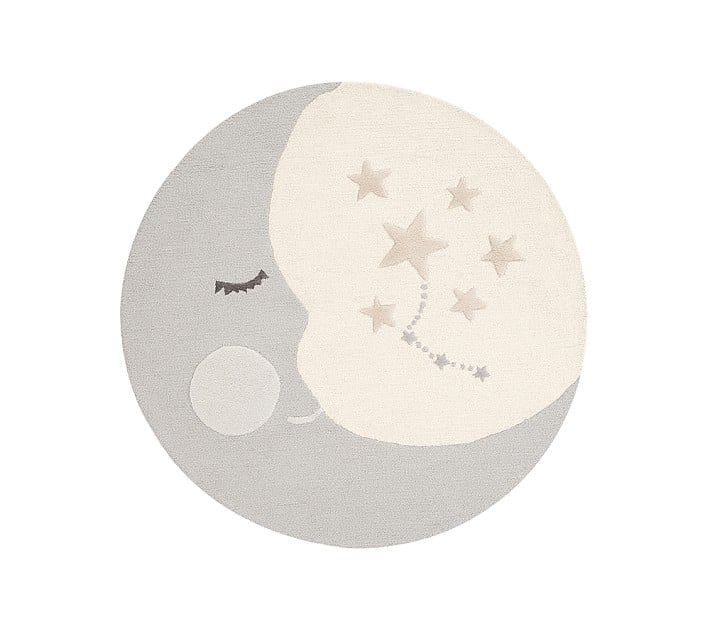 Sleepy Moon Round Rug The Best Nursery Items From Pottery Barn