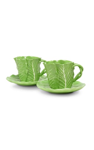 Tory Burch Home Lettuce Ware Cup and Saucer