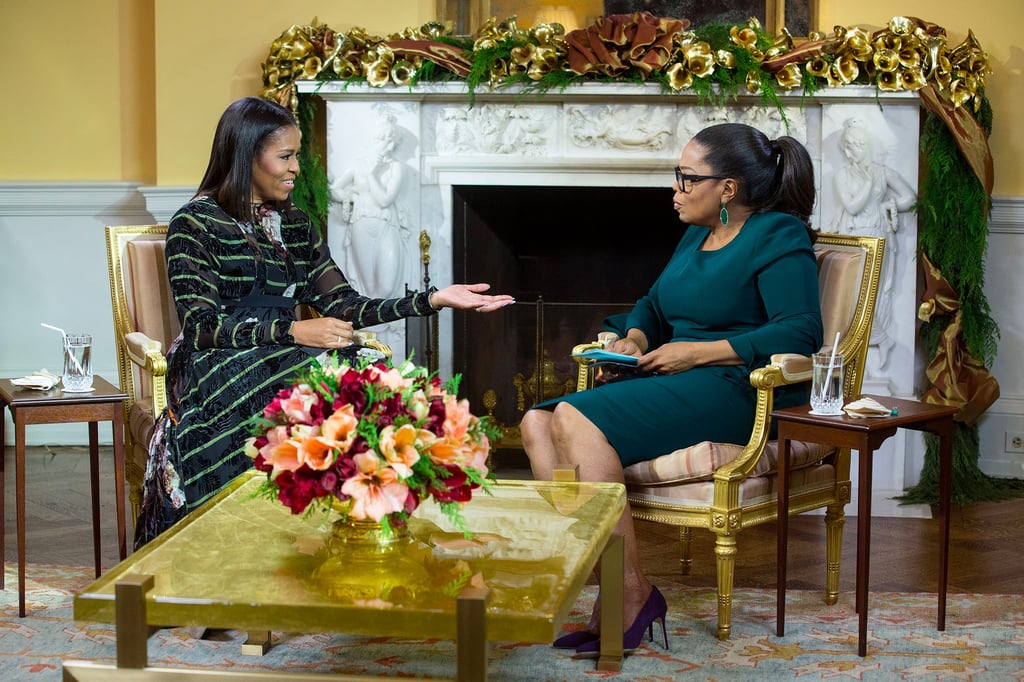 Oprah's Brandon Maxwell Dress For Michelle Obama Interview