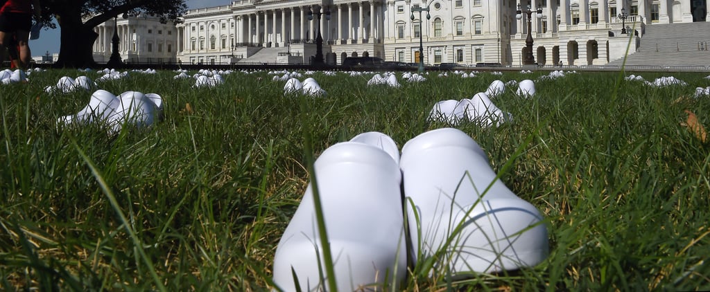 Nurse Shoes Left at US Capitol to Honor COVID-19 Deaths