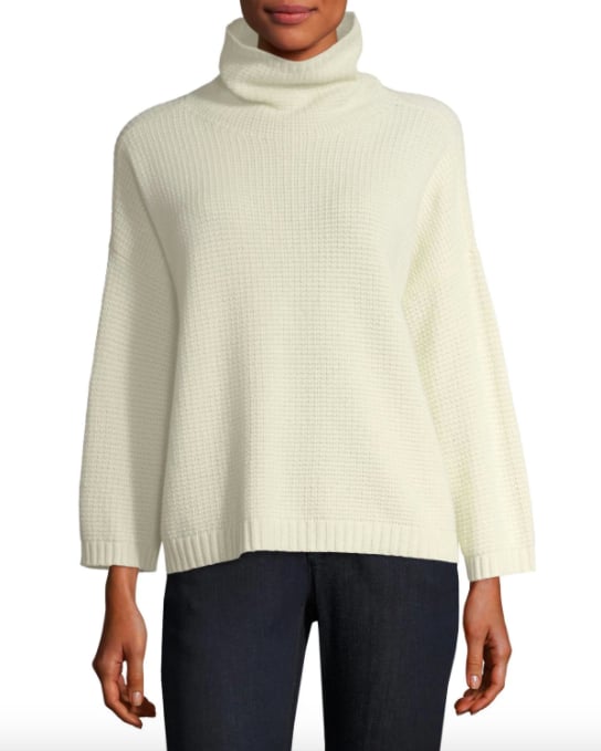 Eileen Fisher Funnel-Neck Lofty Recycled Cashmere Thermal Sweater