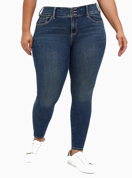 Distressed Bell Bottom Denim Jeggings – Worn & Refined