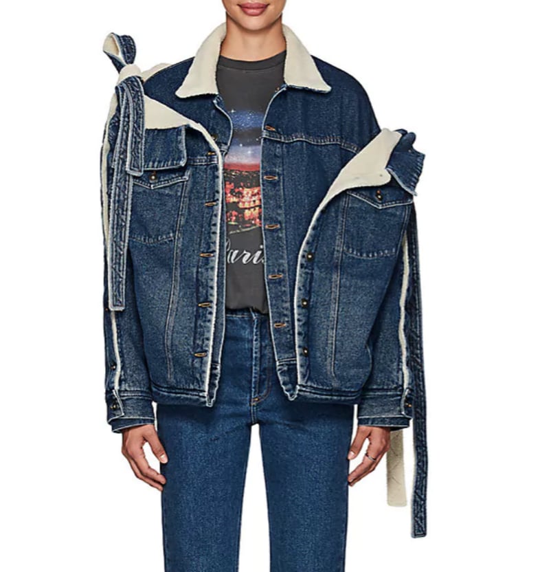 Y/PROJECT Layered Denim Convertible Trucker Jacket