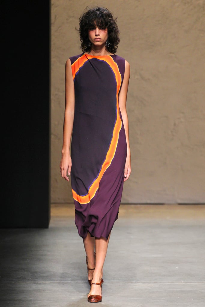 The dress was slightly different from the Spring '16 version, with Michelle's option being more of a fit-and-flare style and also including sleeves.