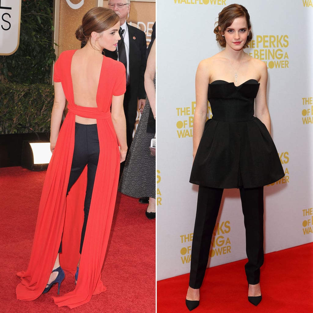 Emma Watson in Dresses Over Pants