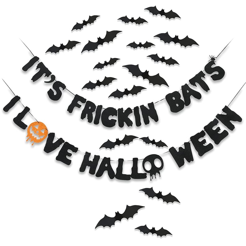 2-Piece It's Frickin Bats I Love Halloween Banner