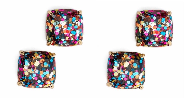 Kate Spade New York Glitter Stud Earrings | POPSUGAR Fashion