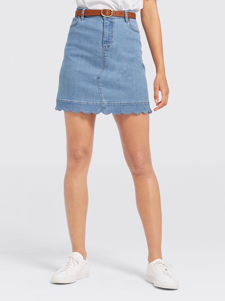 Shop It: Draper James Scalloped Denim Skirt