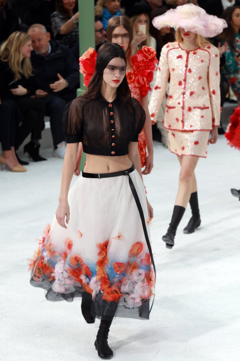 And Kendall Jenner hit the runway in a Chanel crop top.