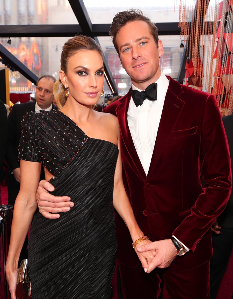 HOLLYWOOD, CA - MARCH 04:  Armie Hammer (R) and Elizabeth Chambers attends the 90th Annual Academy Awards at Hollywood & Highland Center on March 4, 2018 in Hollywood, California.  (Photo by Christopher Polk/Getty Images)