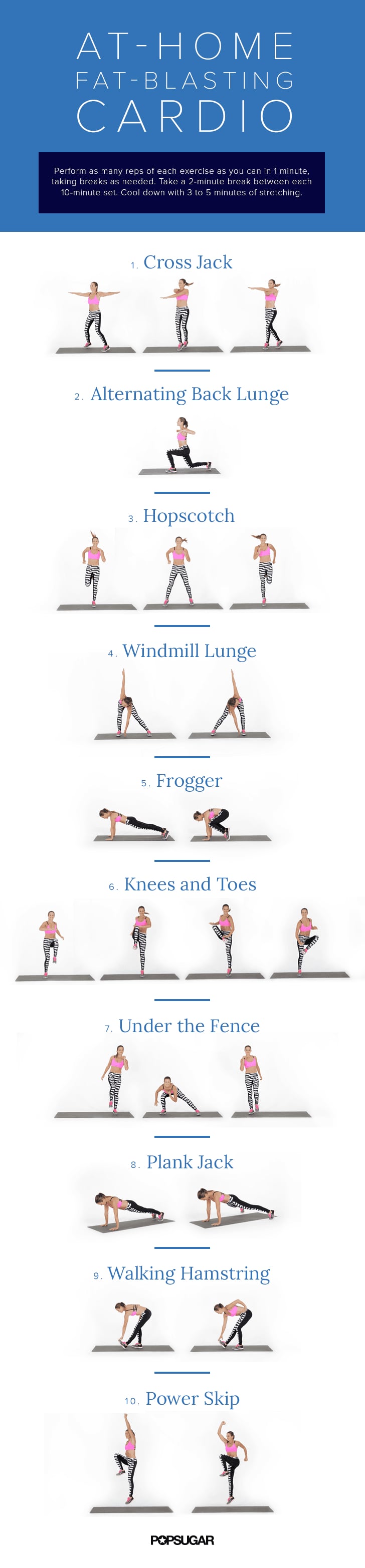 Cardio Workouts You Can Do At Home Popsugar Fitness