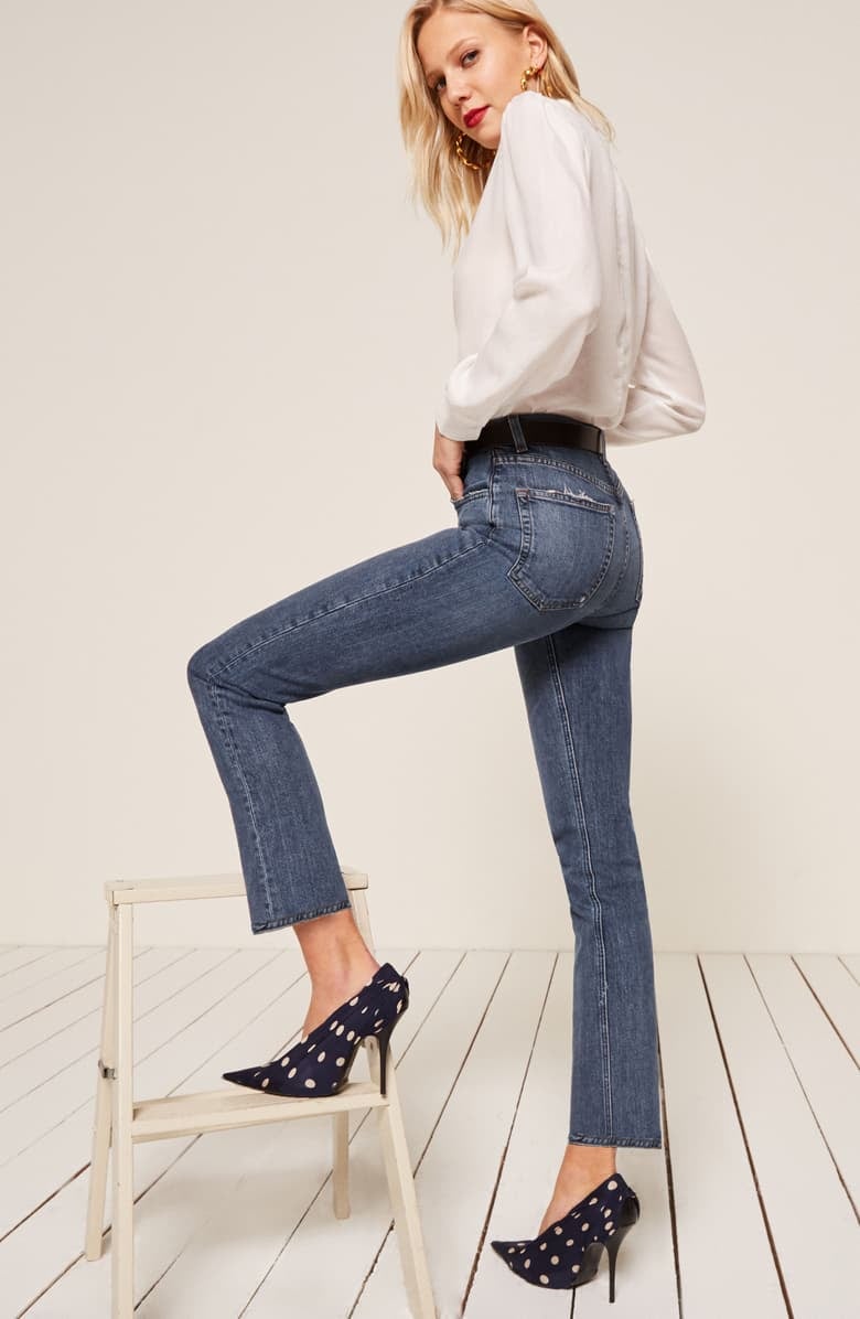 Reformation Liza High Waist Straight Leg Jeans