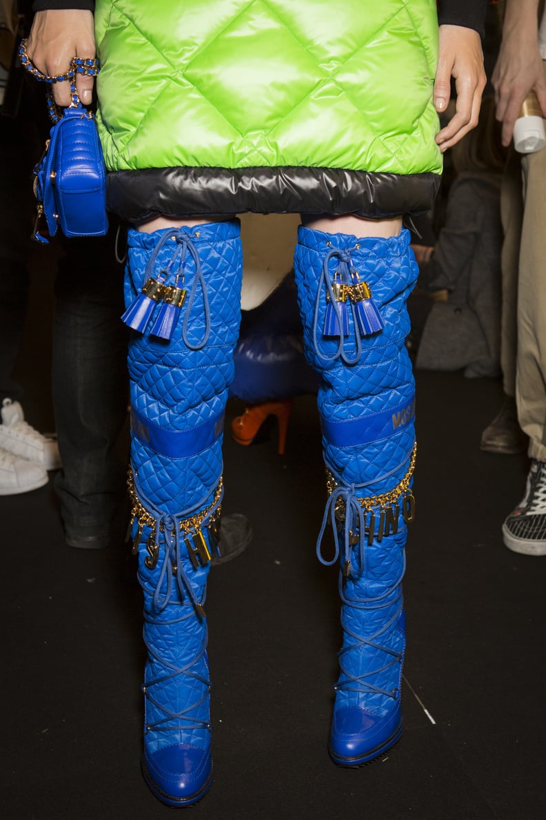 Backstage at Moschino