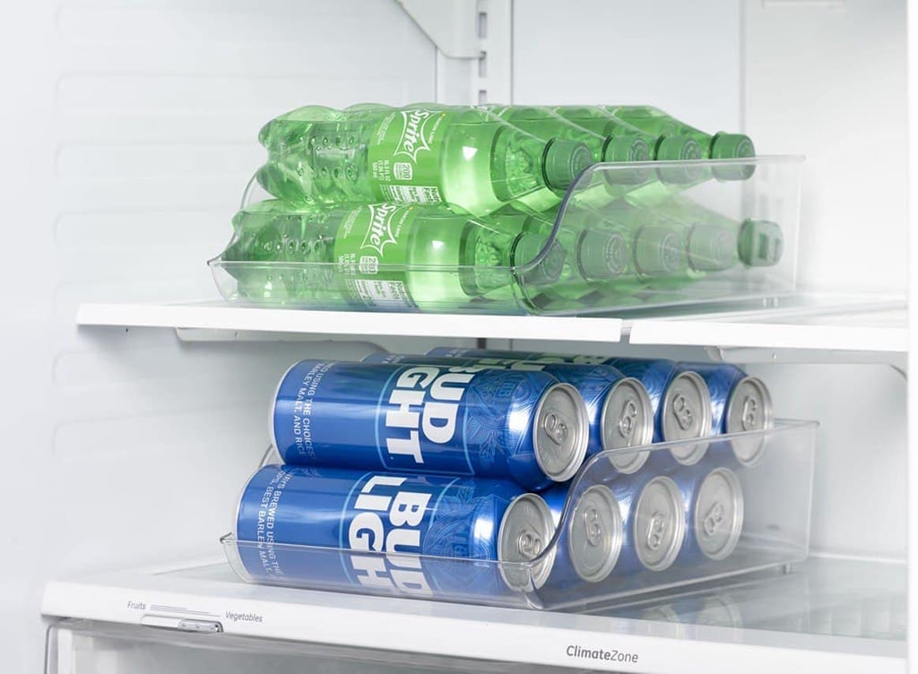 For Drink Organisation: Refrigerator Organiser Bins and Dispenser