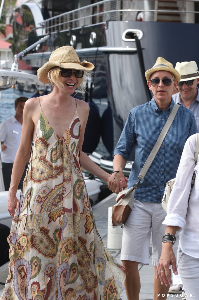 Ellen DeGeneres and Portia de Rossi in St. Barts 2015