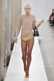 Emma Corrin Models the Trouser-Less Trend in Sequin Knickers on the Miu Miu Runway