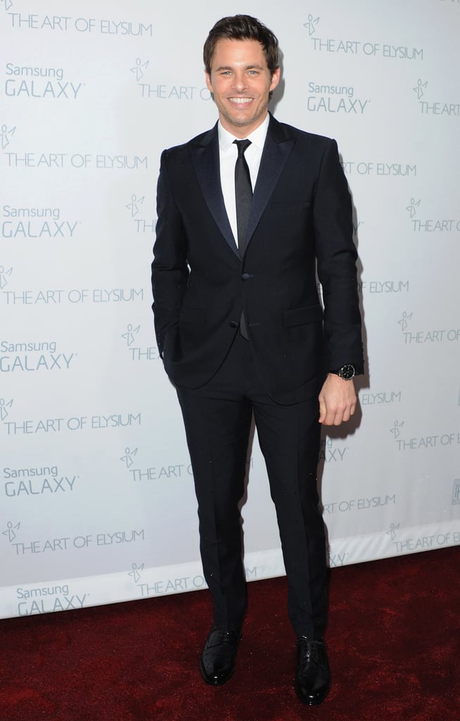 James Marsden showed off his pearly whites at the Art of Elysium Gala.