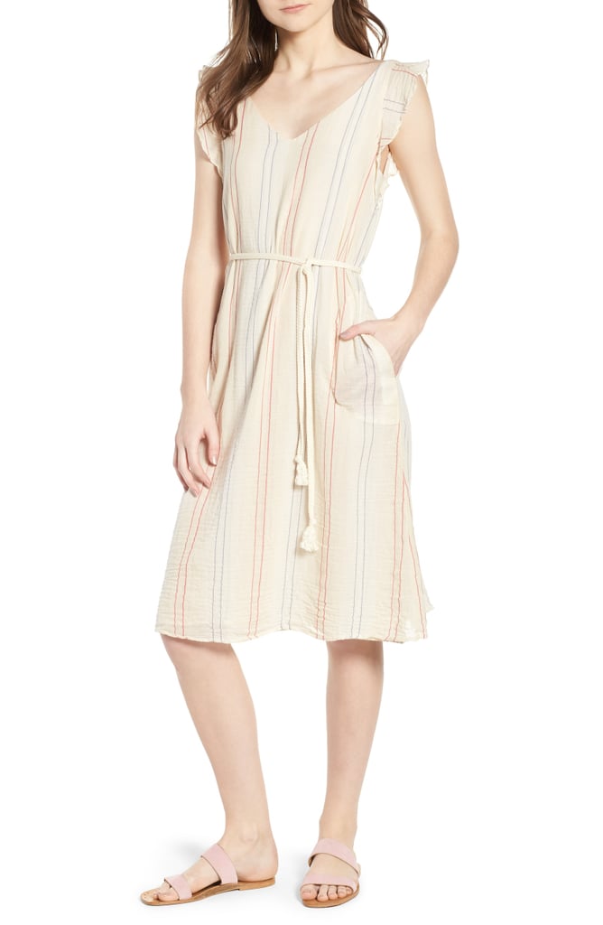 Velvet by Graham & Spencer Calico Stripe Belted Dress