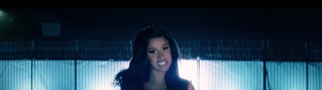 Cardi B's Yellow and Pink Eye Shadow in Press Music Video