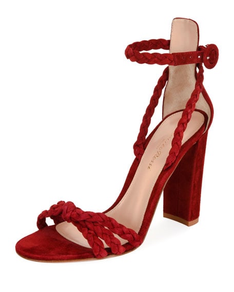 Gianvito Rossi Braided Suede 105mm Sandal