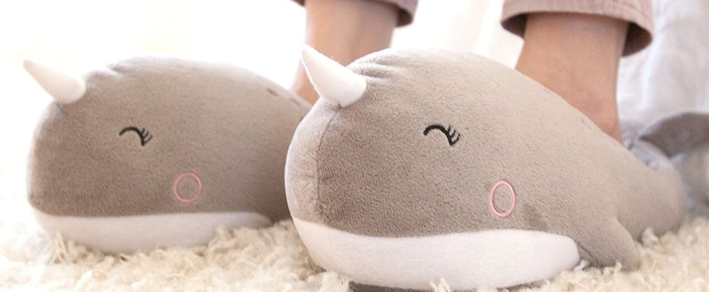 Narwhal Heated Slippers on Amazon