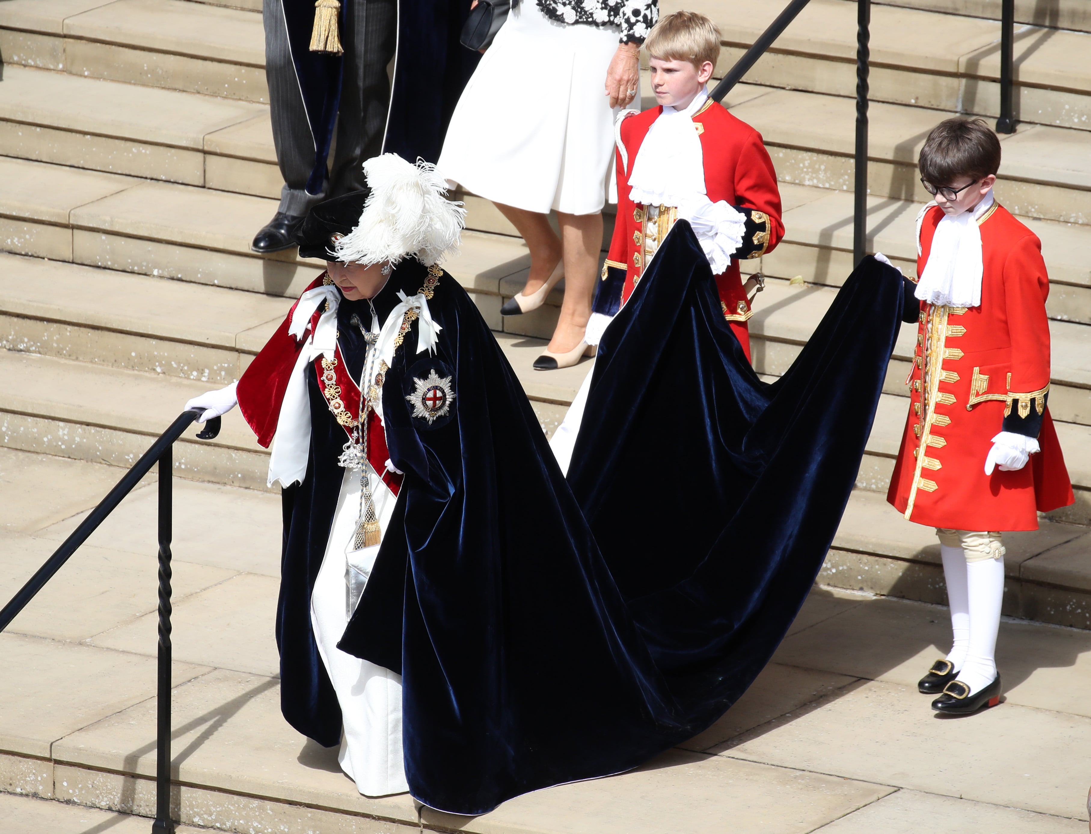 Royal family dons ceremonial robes during Order of the Garter
