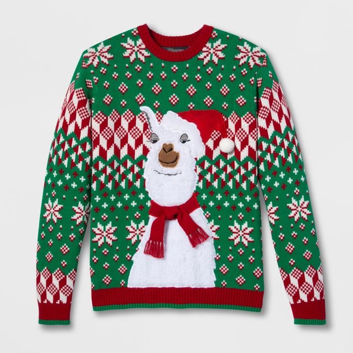 33 Degrees Men's Ugly Holiday Smug Llama Best Ugly Sweaters at Target