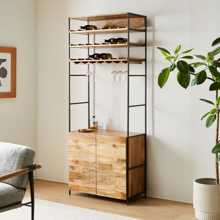For Clever Storage Industrial Wine Rack Best West Elm Furniture on