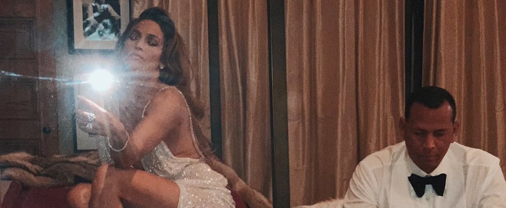 Jennifer Lopez Silver Sequin Dress After 2019 Grammys