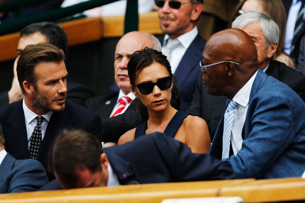 David and Victoria Beckham chatted with Samuel L. Jackson.