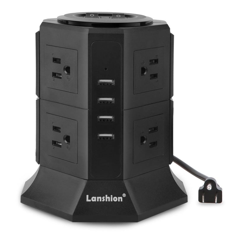 Lanshion 8 Outlet Surge Protector Power Strip