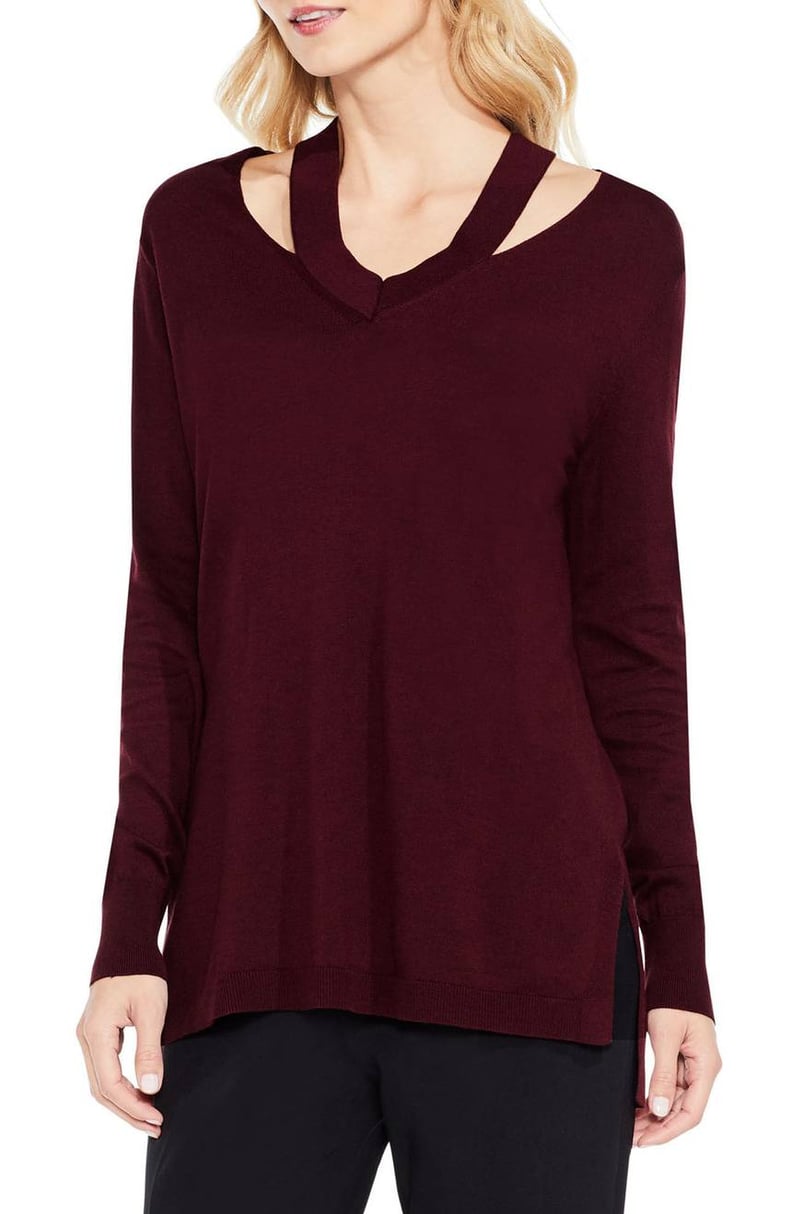 Vince Camuto Cutout Neck Sweater