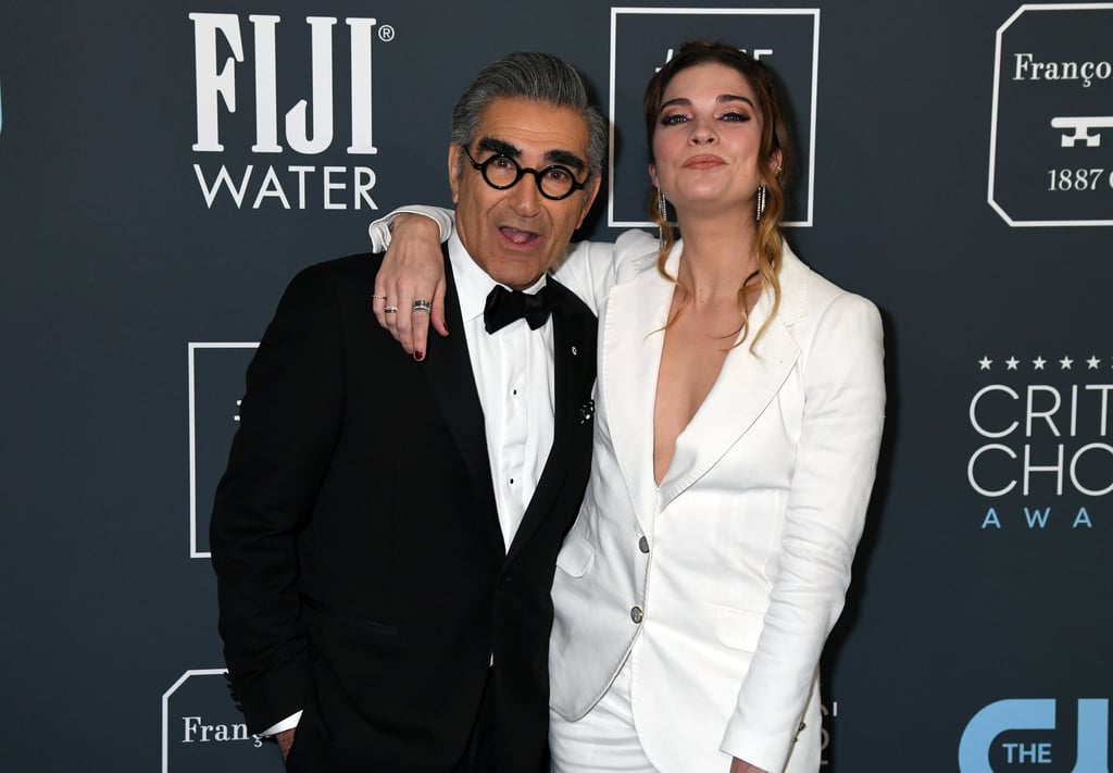 Eugene Levy and Annie Murphy at the 2020 Critics' Choice Awards