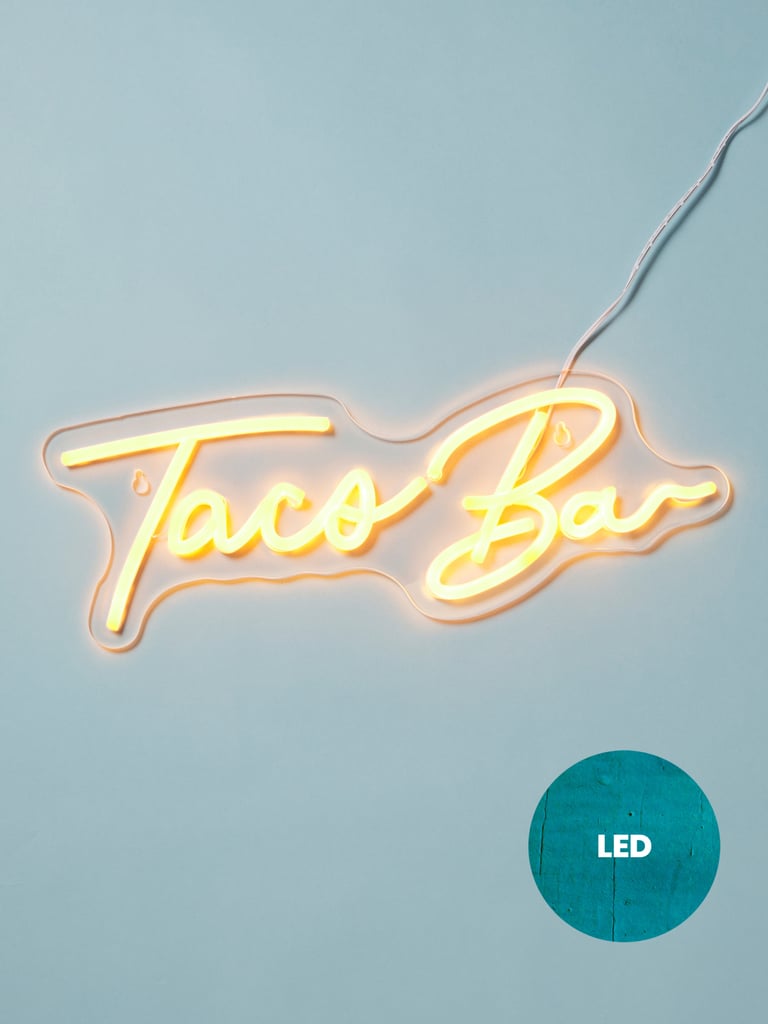 For Taco-Lovers: Led Light Up Taco Bar Sign