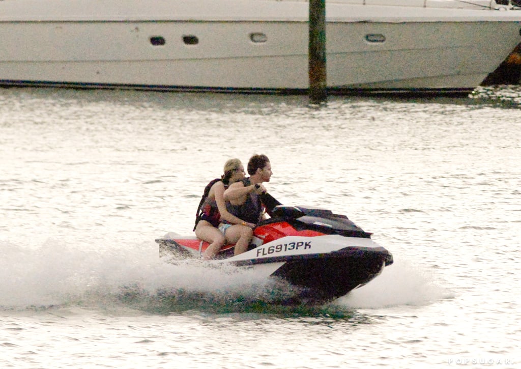 Miley Cyrus and Patrick Schwarzenegger Jet-Skiing Pictures