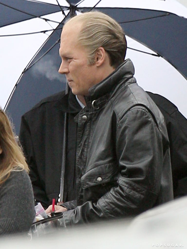 Johnny Depp Balding as Whitey Bulger on Black Mass Set
