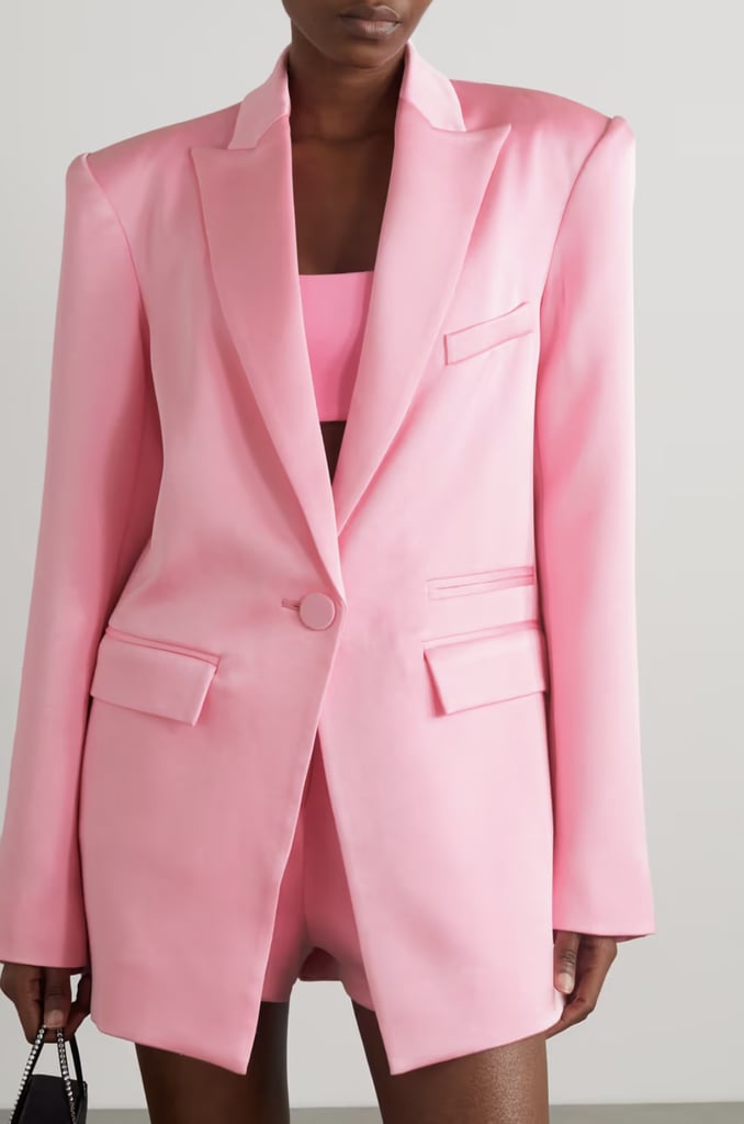 Alex Perry Hartford Satin-Crepe Blazer