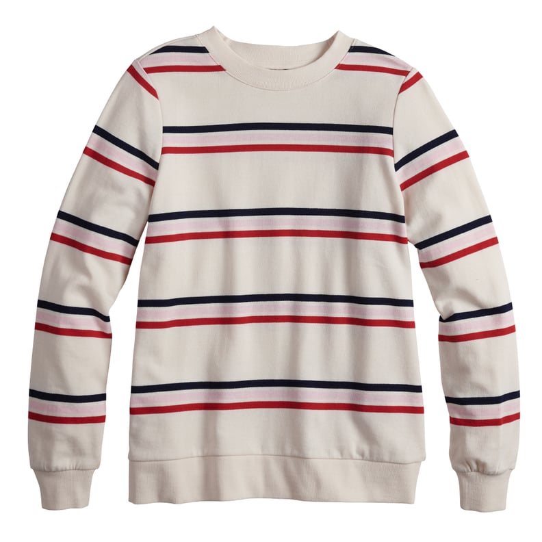 POPSUGAR Plus Size Striped Sweatshirt
