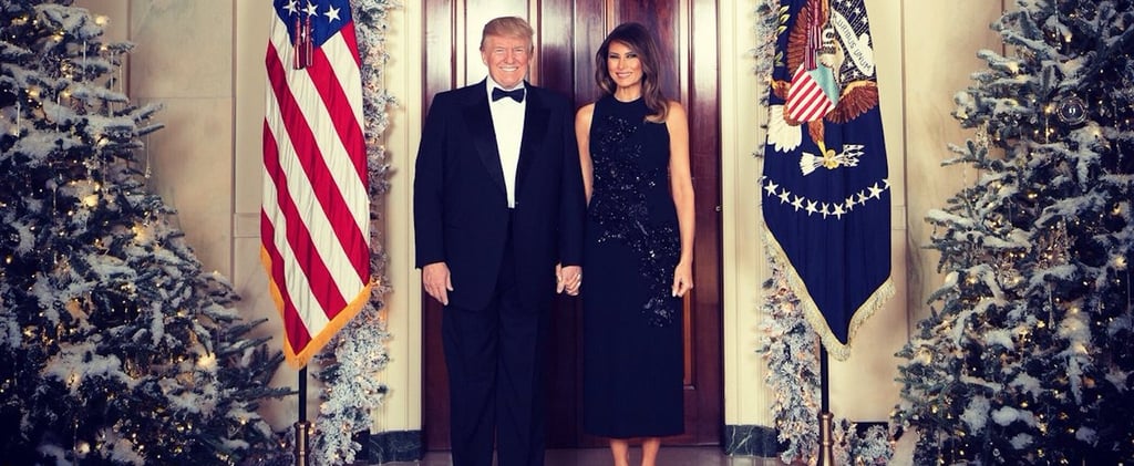 Melania Trump Black Dress in Official Holiday Portrait