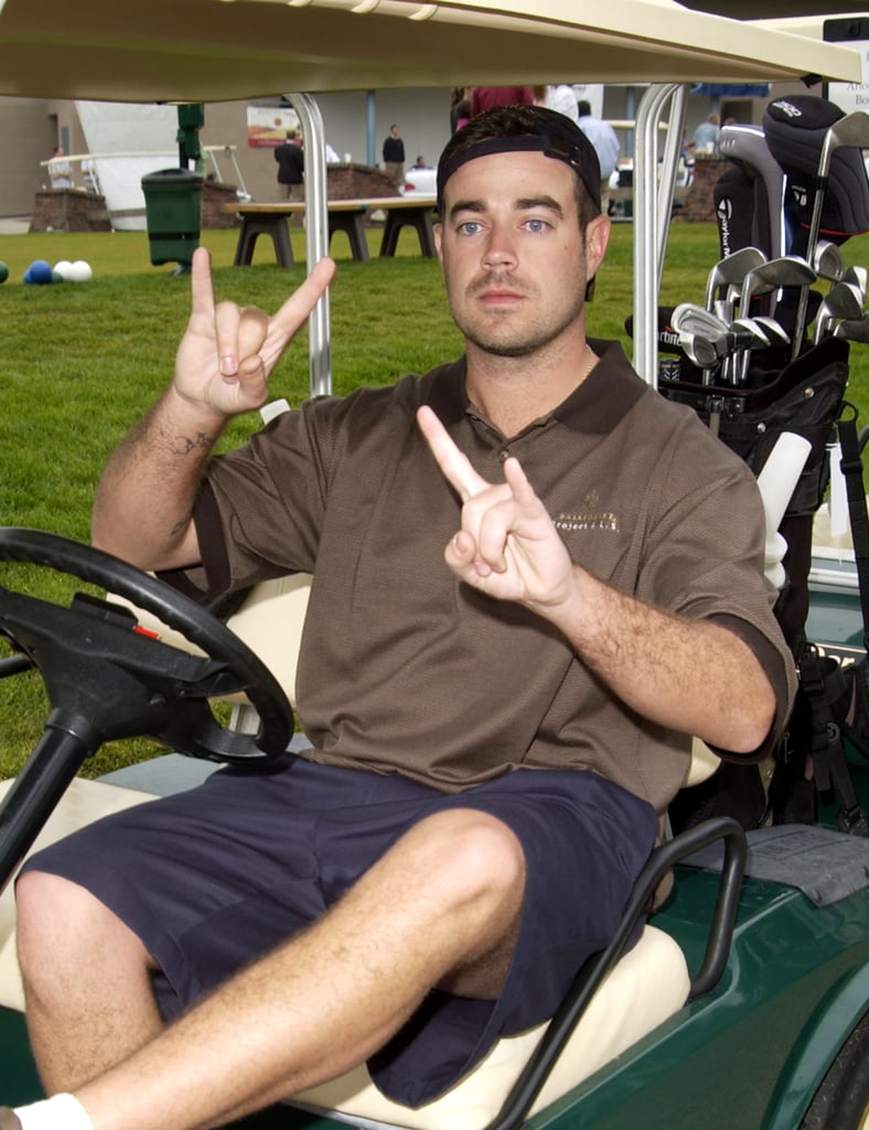 Carson Daly drove his cart around the Project ALS Spring benefit in La Jolla, CA, in May 2002.