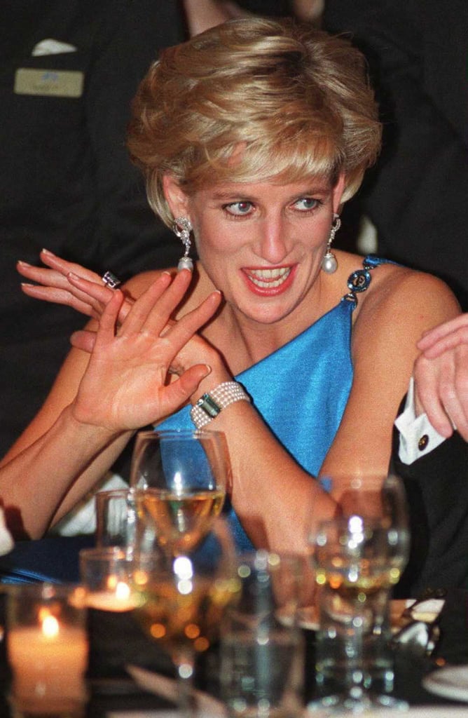 Princess Diana Wearing Her Aquamarine Ring in Australia in October 1996