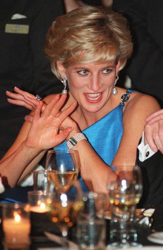 Princess Diana Wearing Her Aquamarine Ring