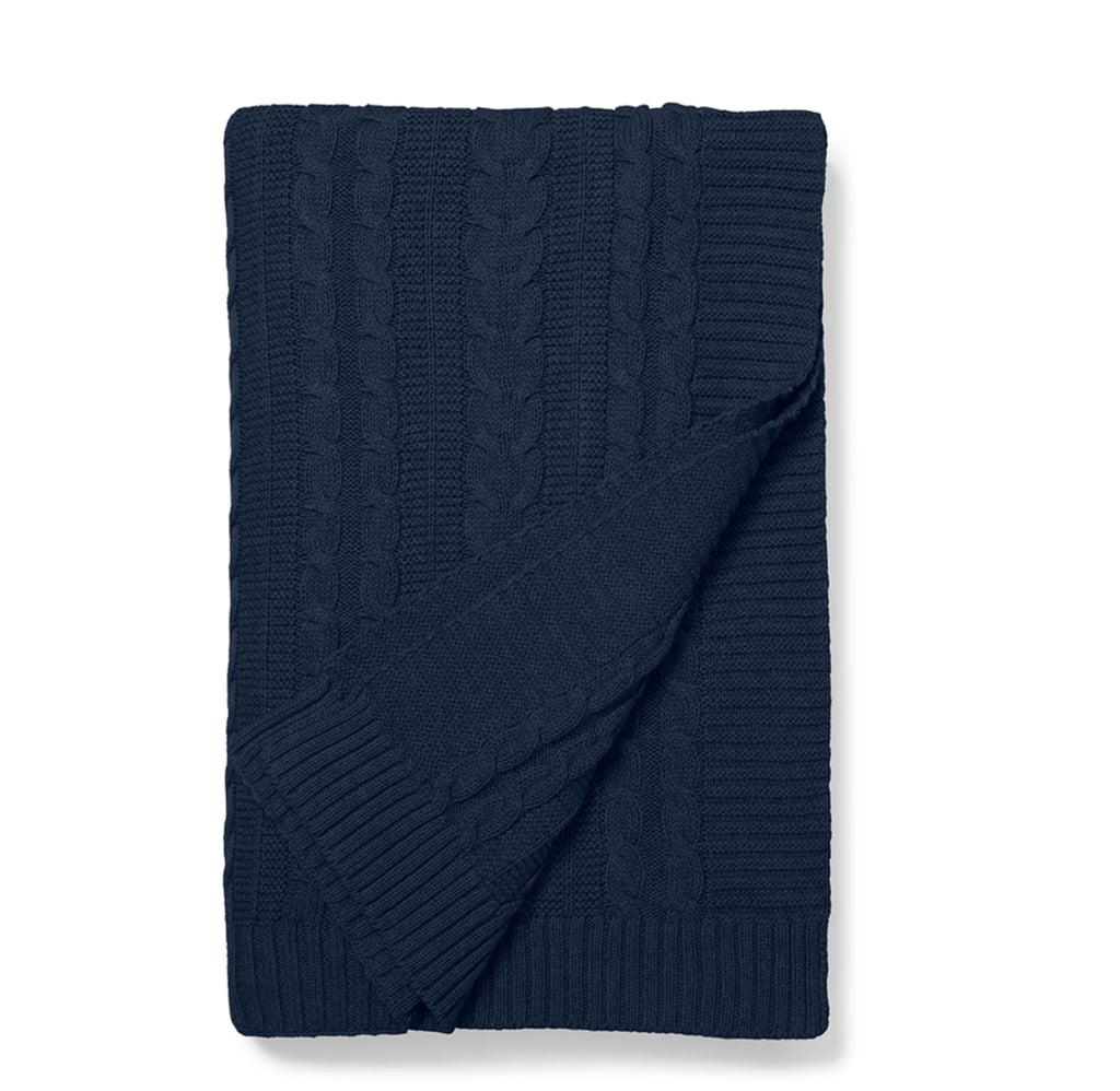 Cable Knit Organic Cotton Throw Blanket