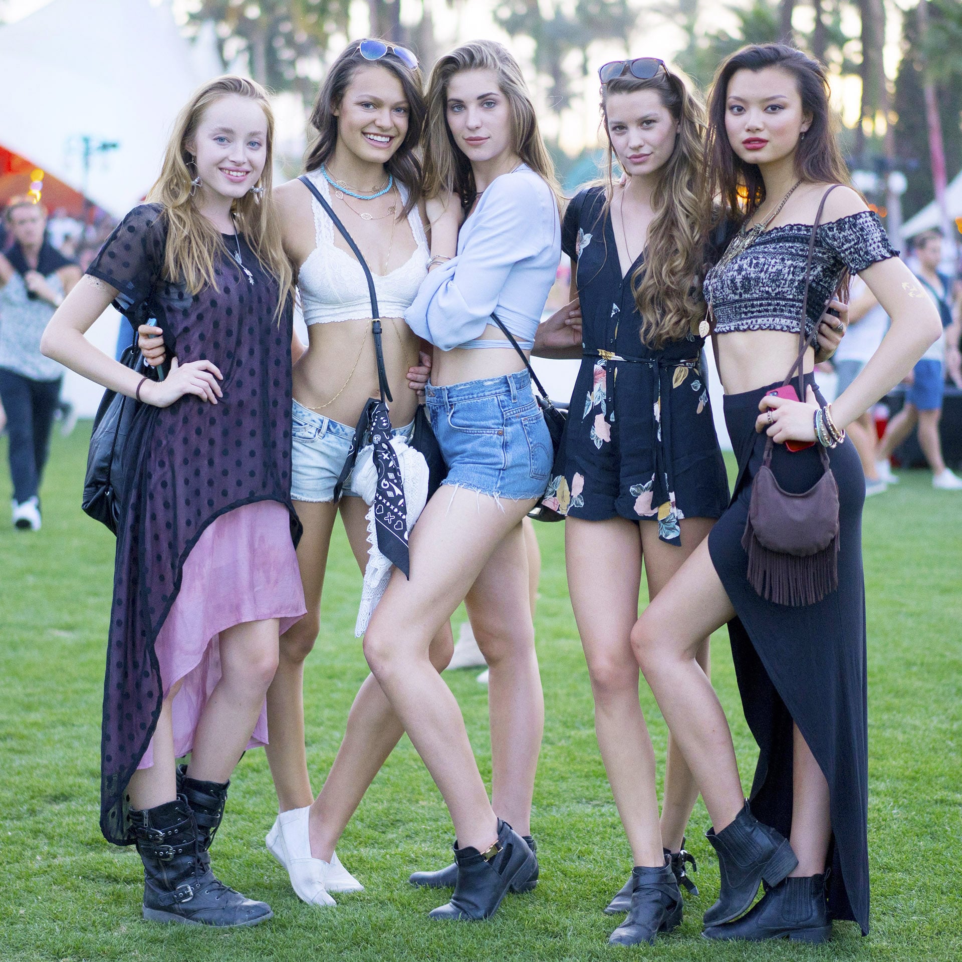 A stylish pack of crop tops, cutoffs, breezy separates, and festival
