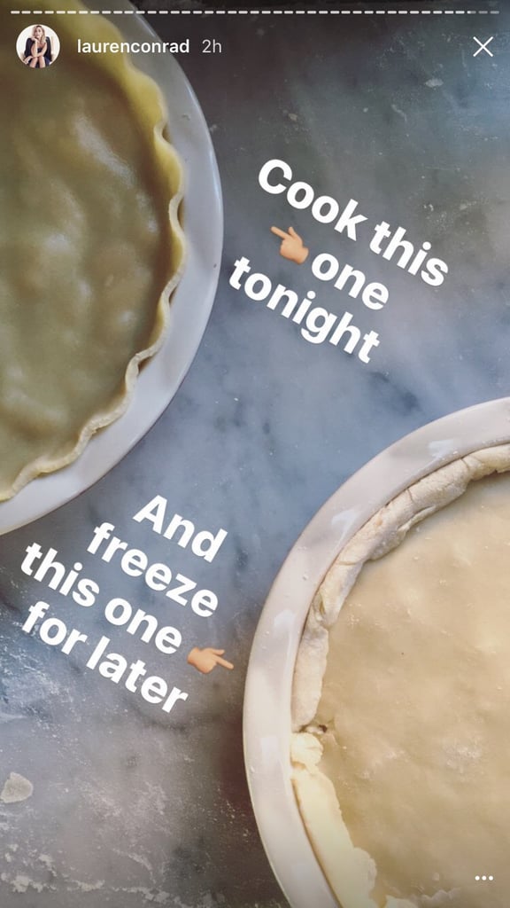 Lauren Conrad Chicken Pot Pie Recipe on Instagram