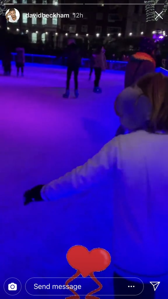 David Beckham and Harper Beckham Ice Skating November 2018