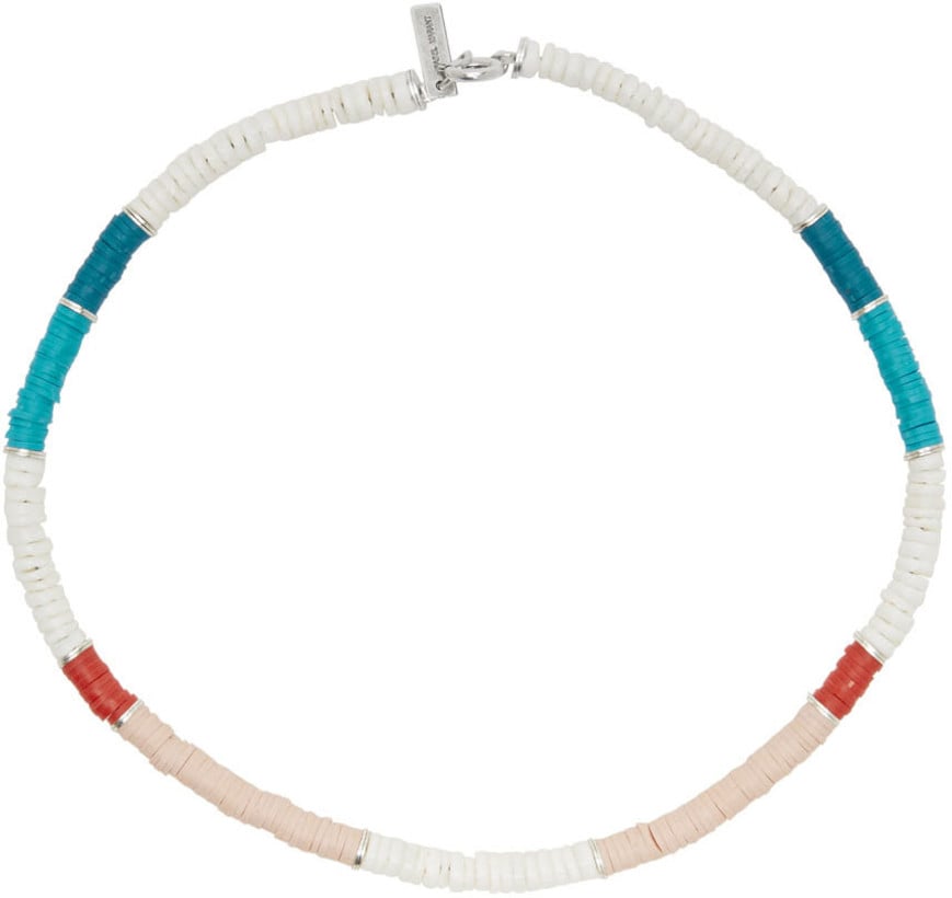 Isabel Marant White & Pink Beaded Choker